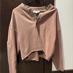 Gilded Intent Mauve Button-Up Blouse